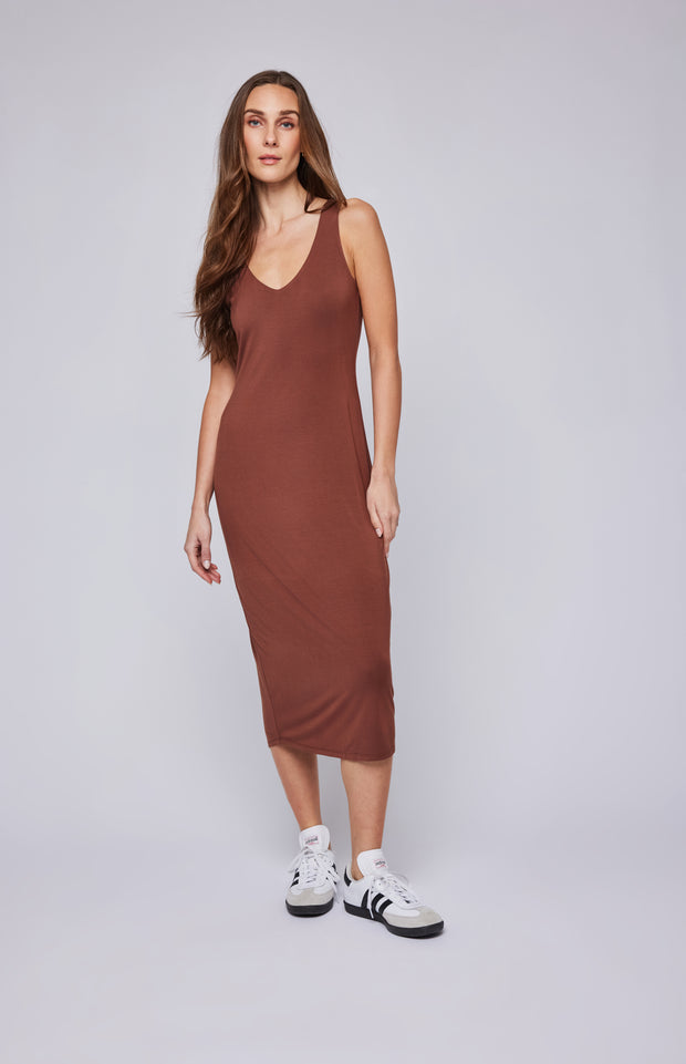 GENTLE FAWN PAULA DRESS - COGNAC