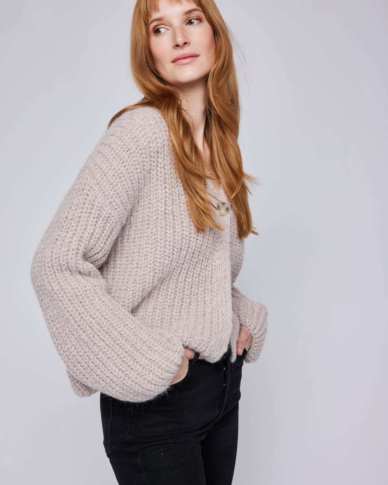 GENTLE FAWN ILENE CARDIGAN - PEARL - LAST SIZE L