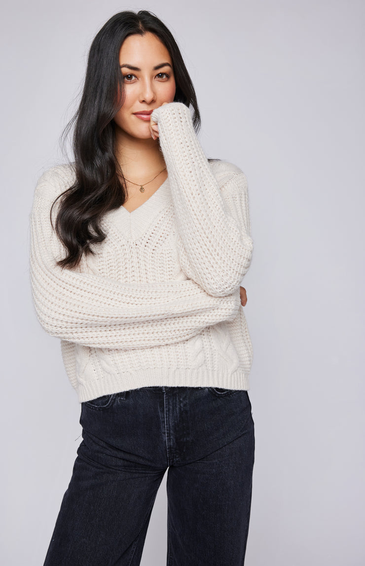 GENTLE FAWN OCTAVIA SWEATER - CREAM - LAST SIZE L