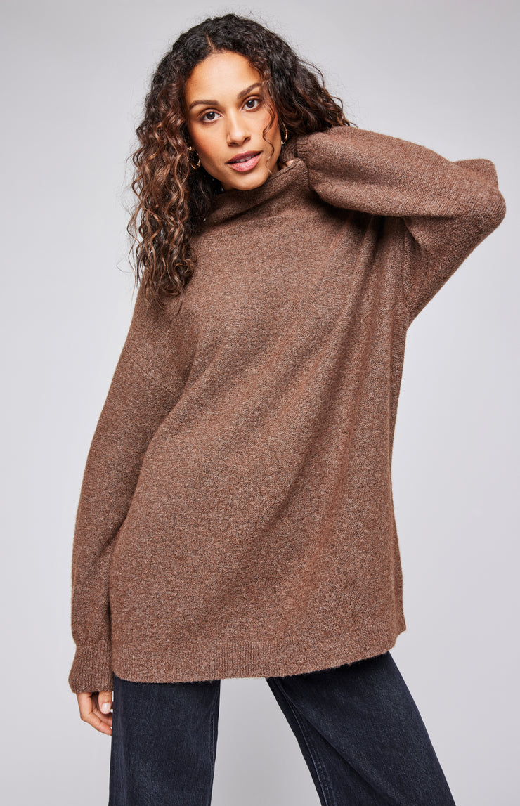 GENTLE FAWN JONES LONG PULLOVER - HEATHER NUTMEG