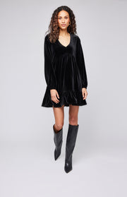 GENTLE FAWN PHILLIPA VELVET DRESS - BLACK