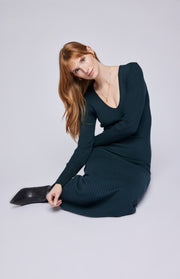 GENTLE FAWN BLAKELY RIBBED DRESS - JEWEL