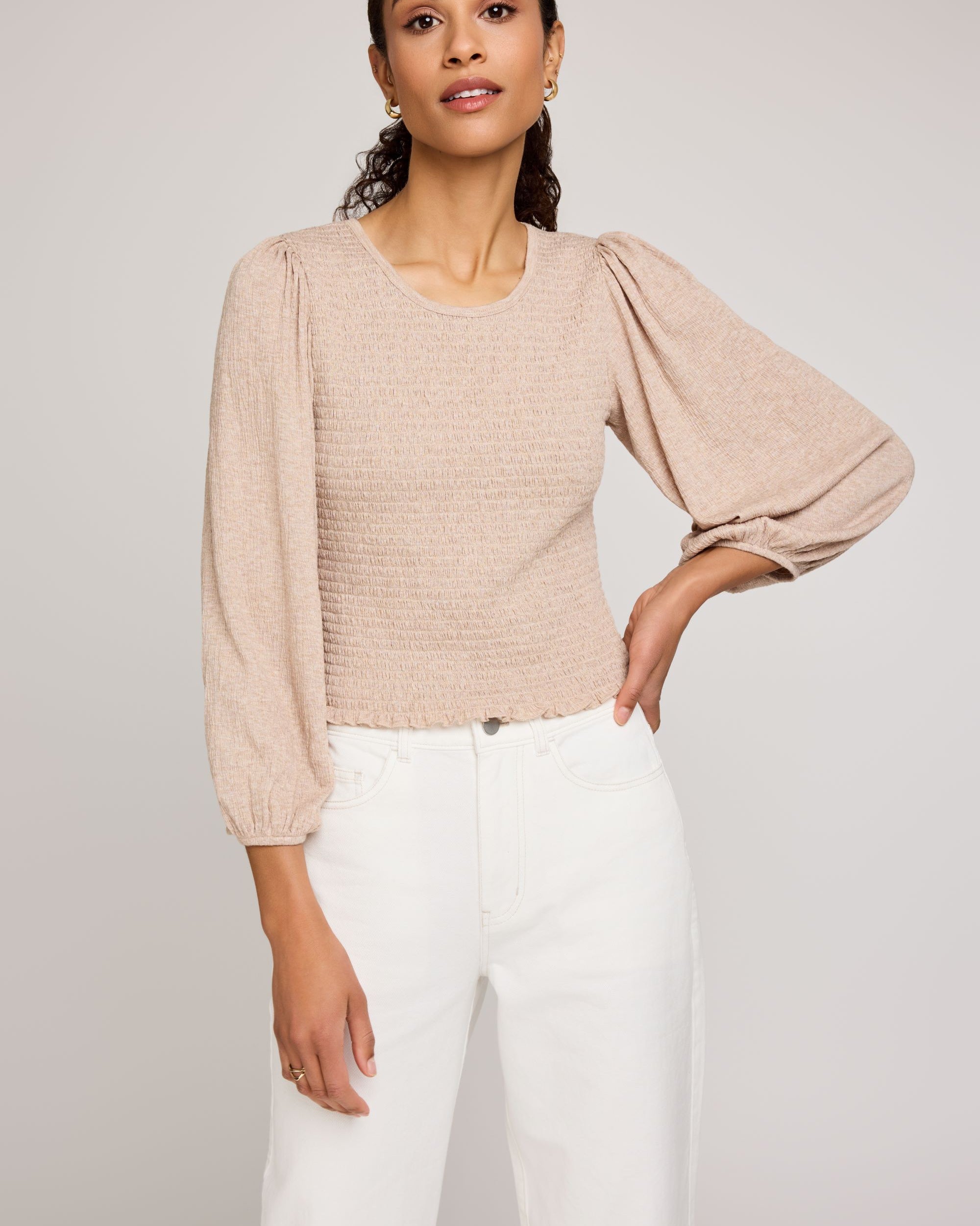 GENTLE FAWN MISCHA TOP - HEATHER TAUPE