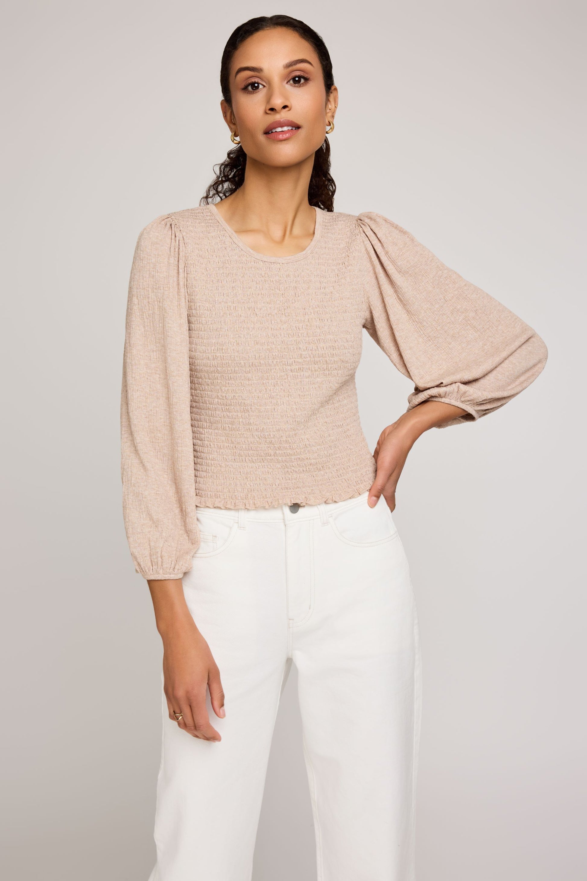 GENTLE FAWN MISCHA TOP - HEATHER TAUPE