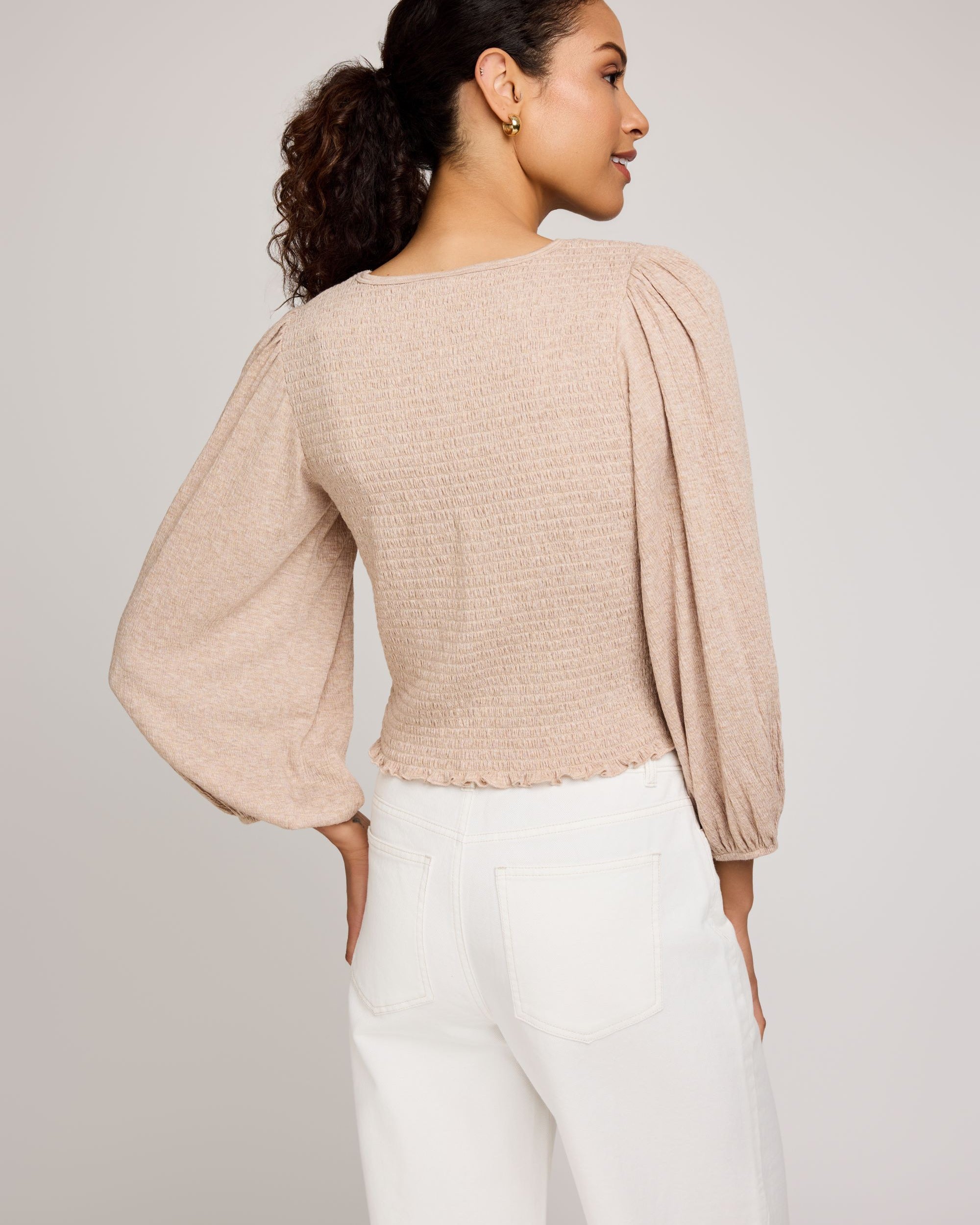 GENTLE FAWN MISCHA TOP - HEATHER TAUPE