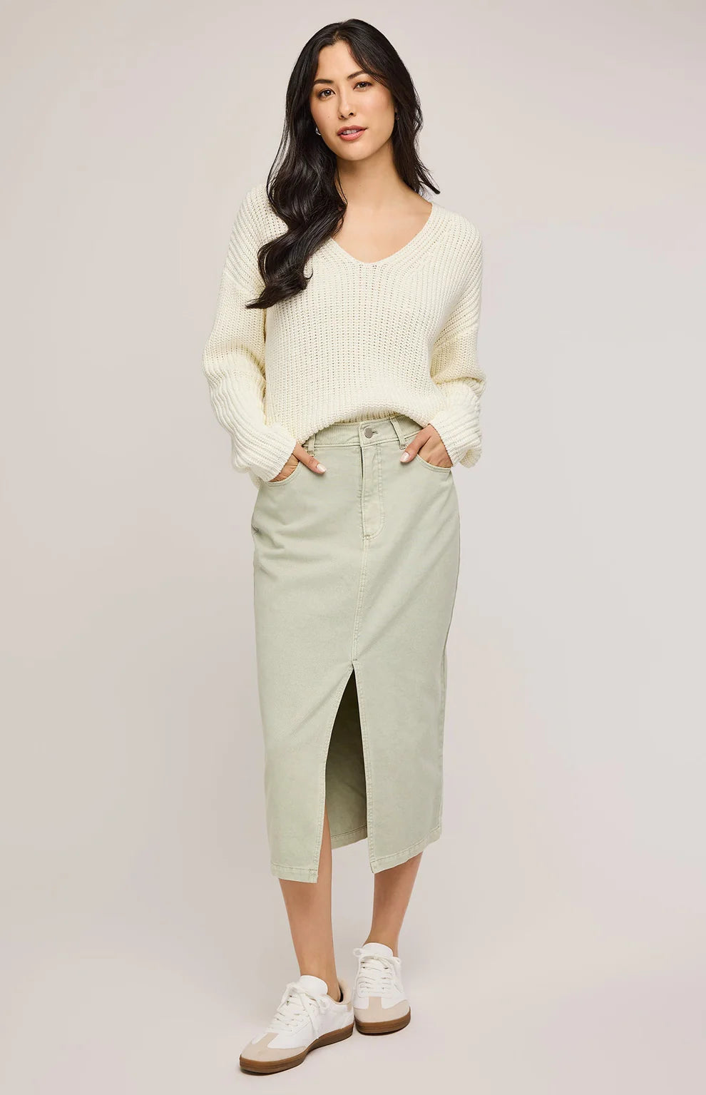 GENTLE FAWN GEORGIA MIDI SKIRT - CACTUS