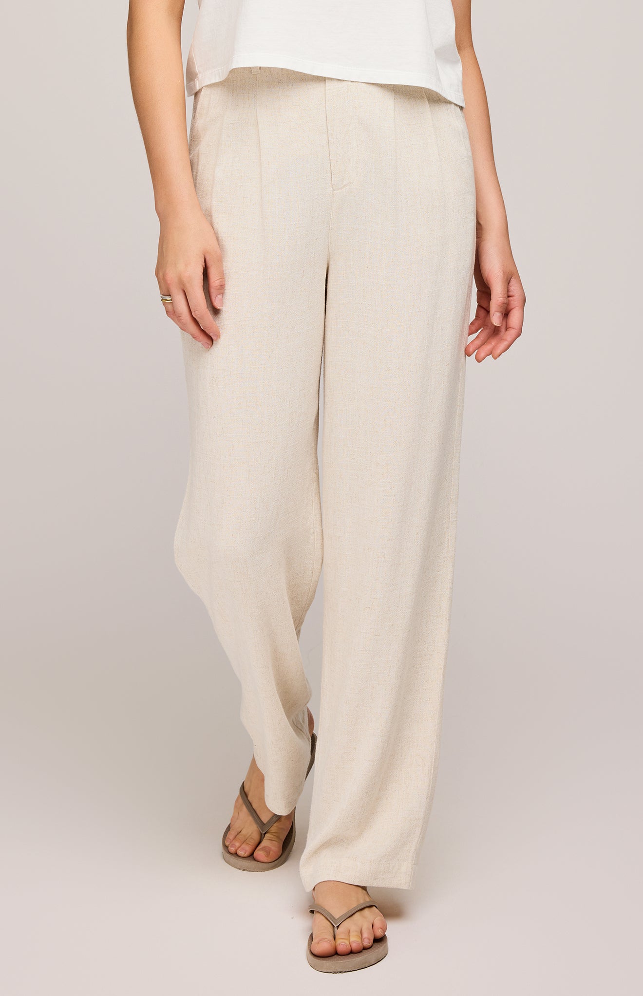 GENTLE FAWN ELLIOT TROUSERS - LINEN - LAST SIZE L