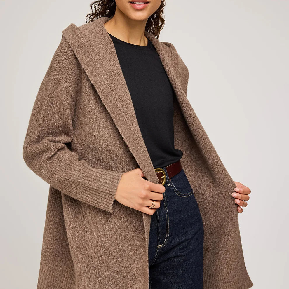 GENTLE FAWN ILANA CARDIGAN - HEATHER BARK
