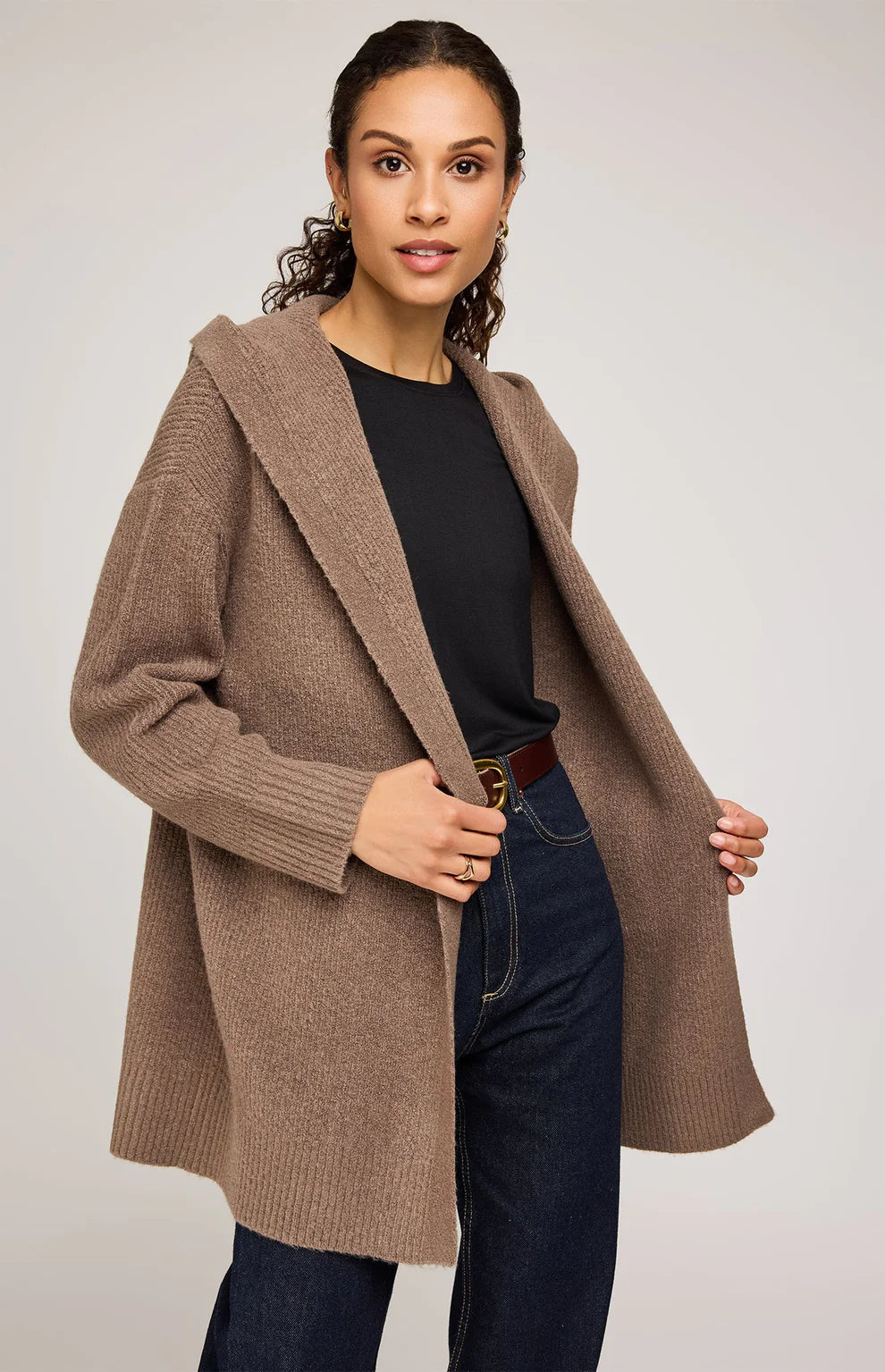GENTLE FAWN ILANA CARDIGAN - HEATHER BARK