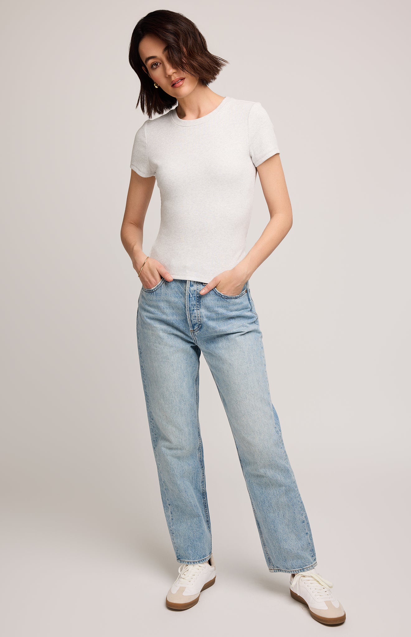 GENTLE FAWN TATE BASIC TEE - HEATHER ASH