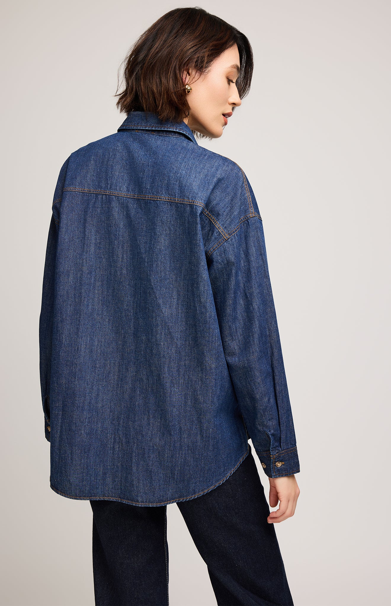 GENTLE FAWN WHITNEY DENIM BUTTON DOWN - DARK WASH