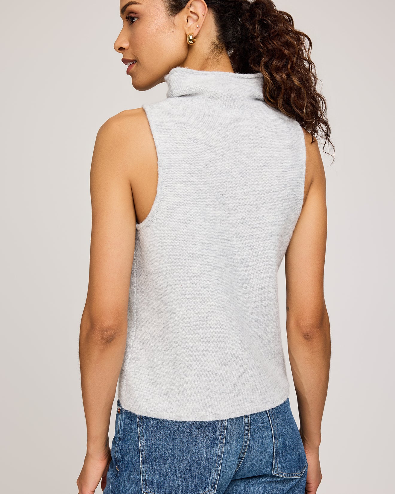 GENTLE FAWN ORLA KNIT SLEEVELESS TOP - HEATHER ASH