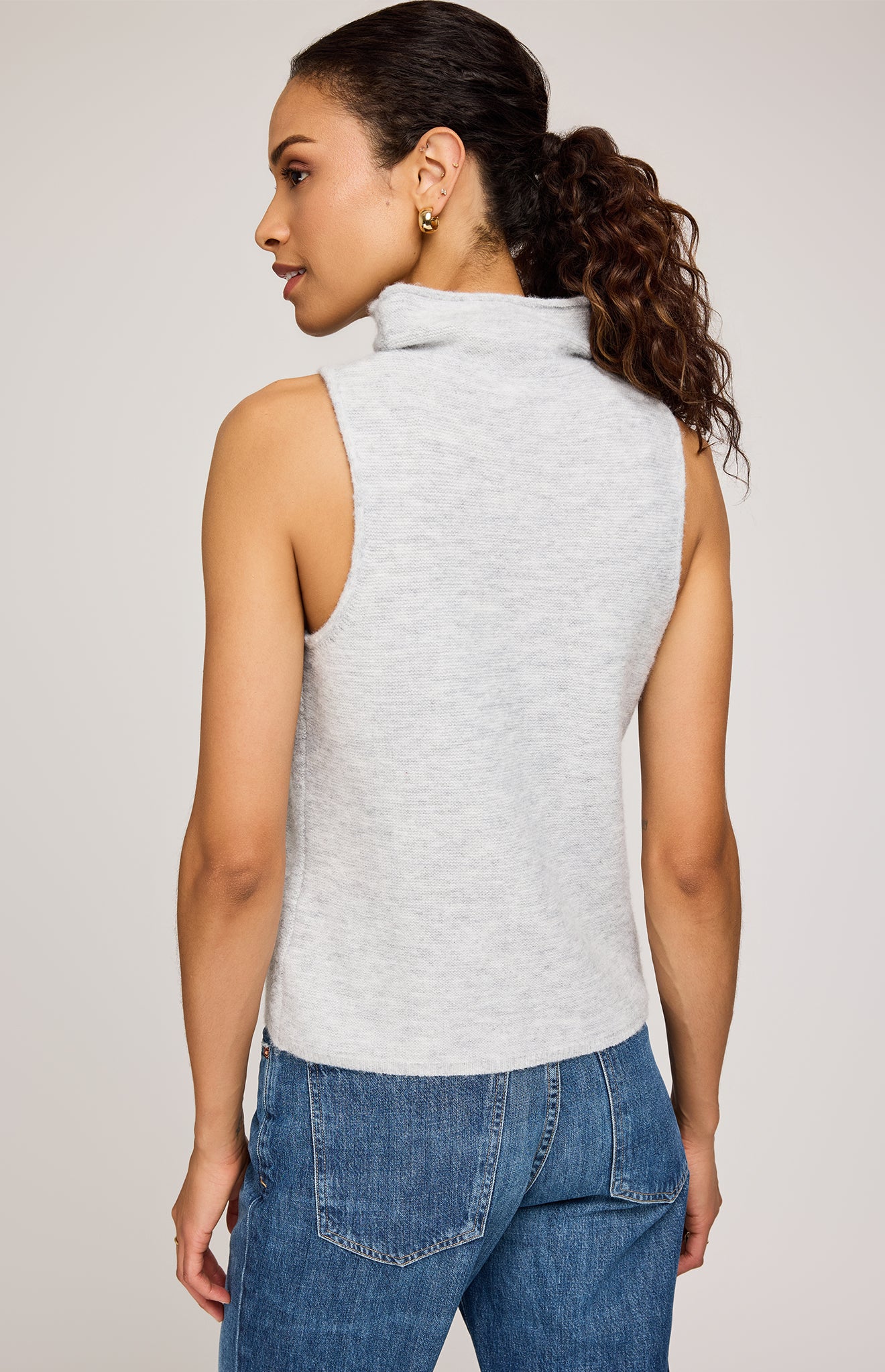 GENTLE FAWN ORLA KNIT SLEEVELESS TOP - HEATHER ASH