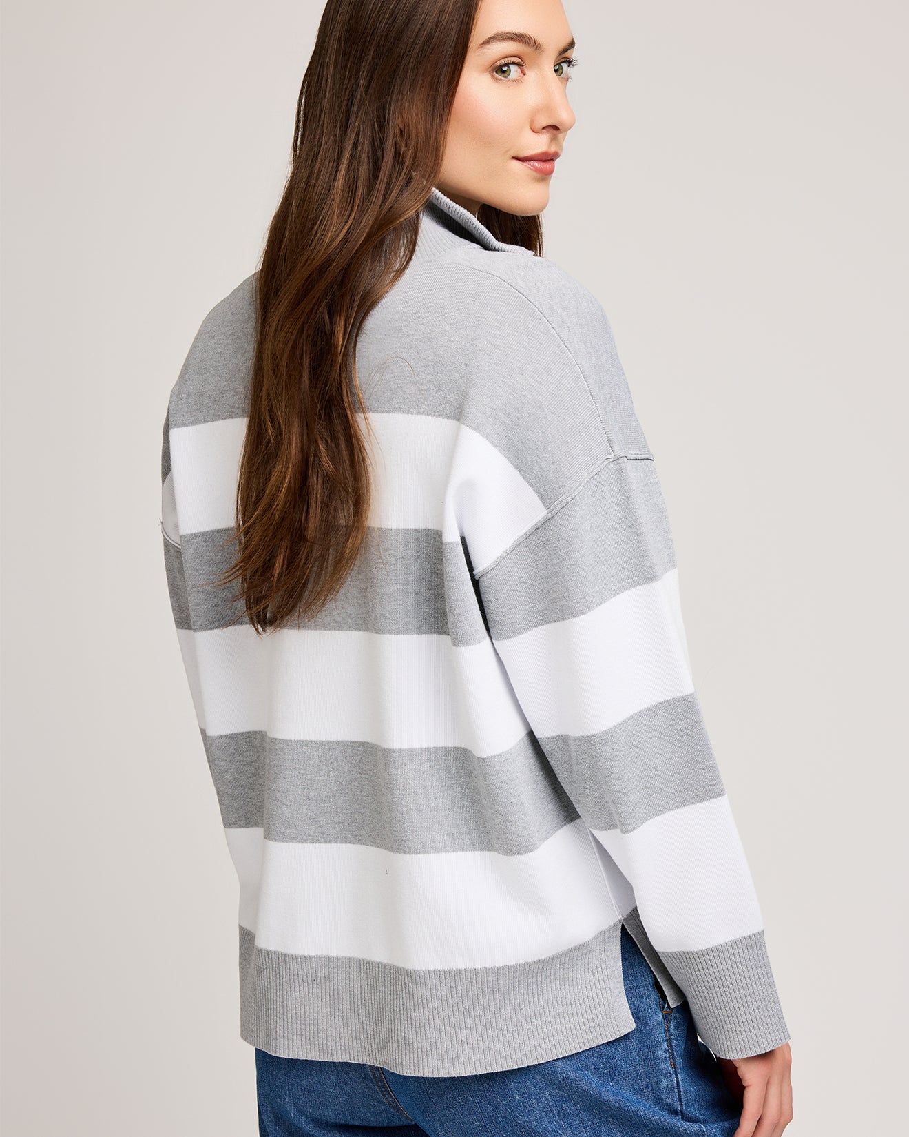 GENTLE FAWN IDRIS PULLOVER - ASH STRIPE
