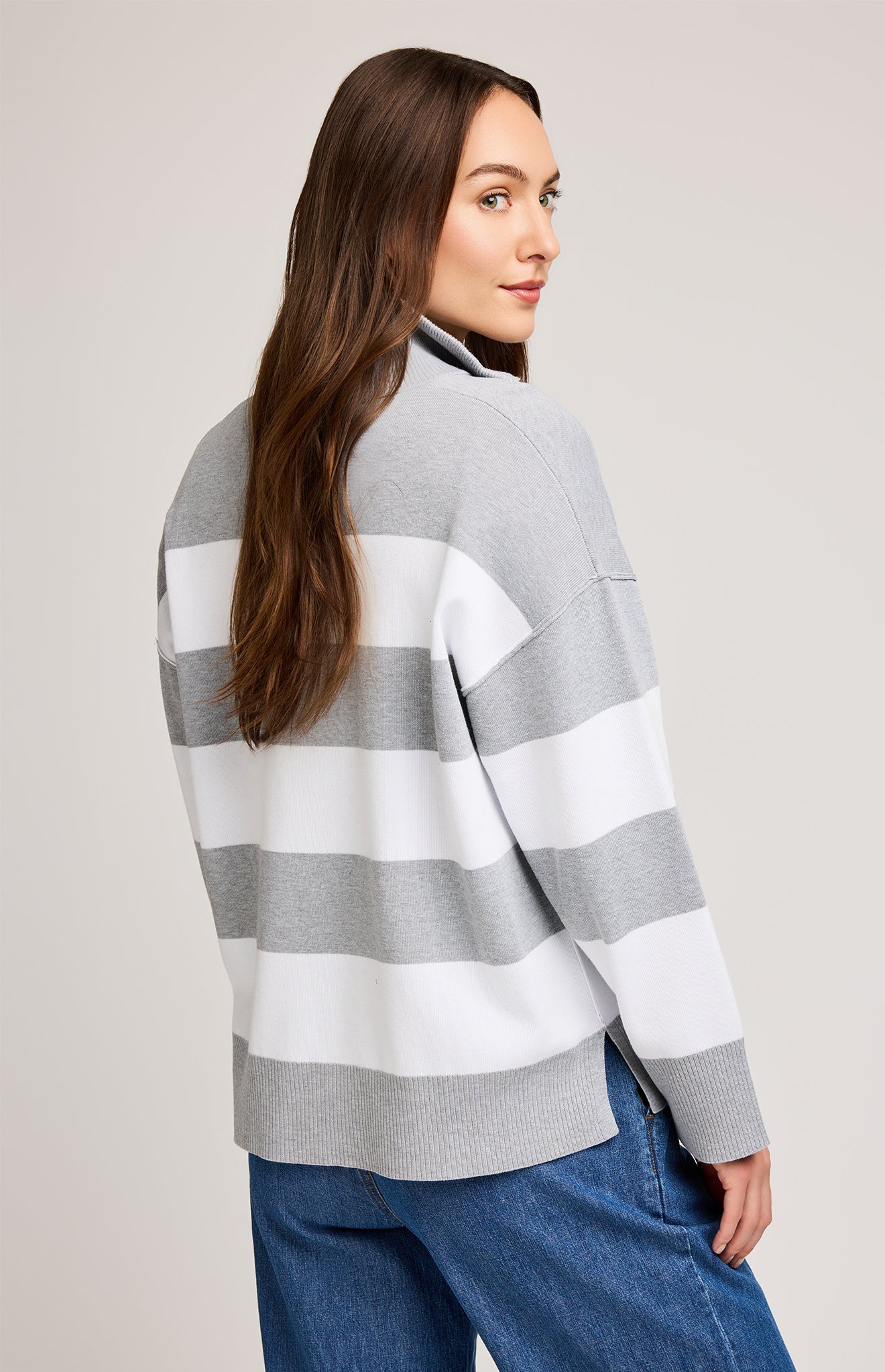 GENTLE FAWN IDRIS PULLOVER - ASH STRIPE