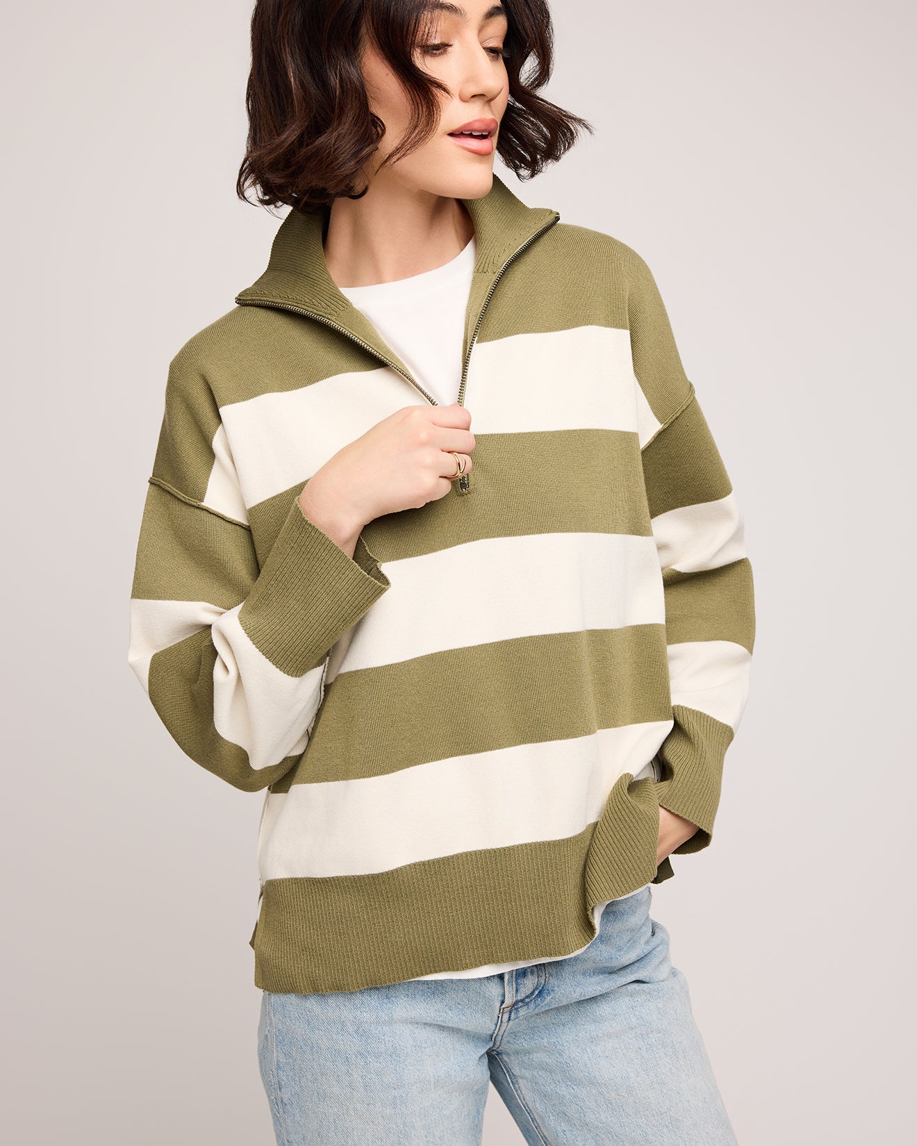 GENTLE FAWN IDRIS PULLOVER - IVY STRIPED