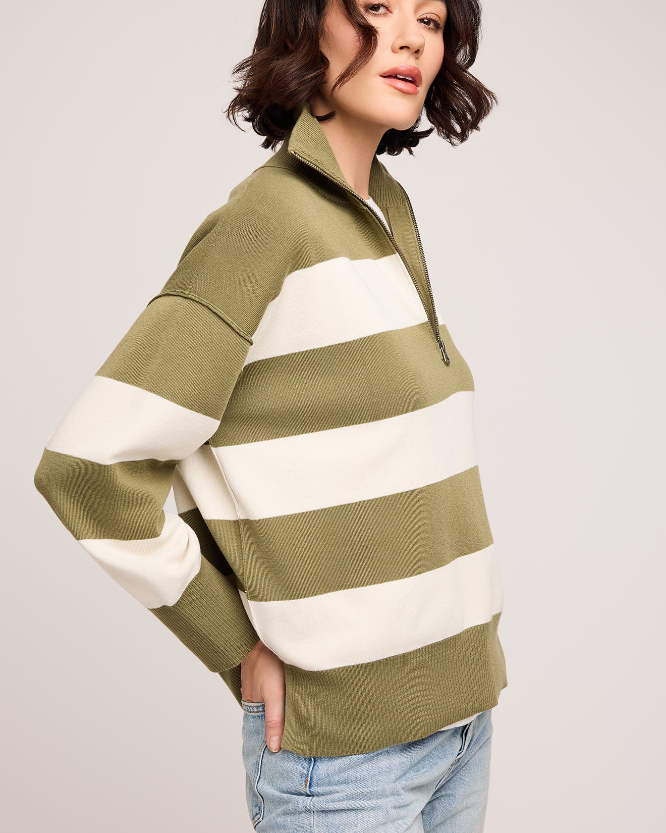 GENTLE FAWN IDRIS PULLOVER - IVY STRIPED