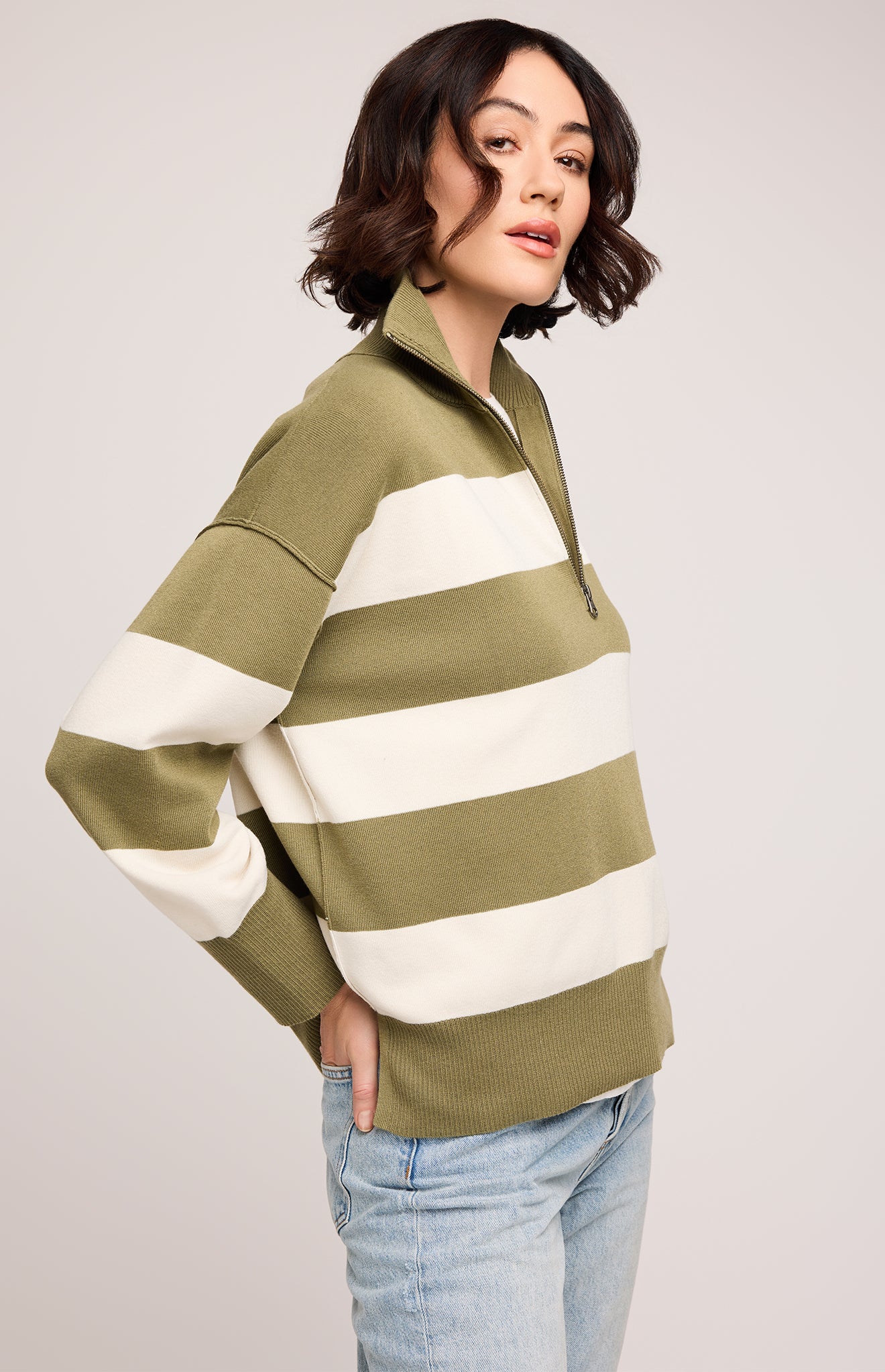 GENTLE FAWN IDRIS PULLOVER - IVY STRIPED