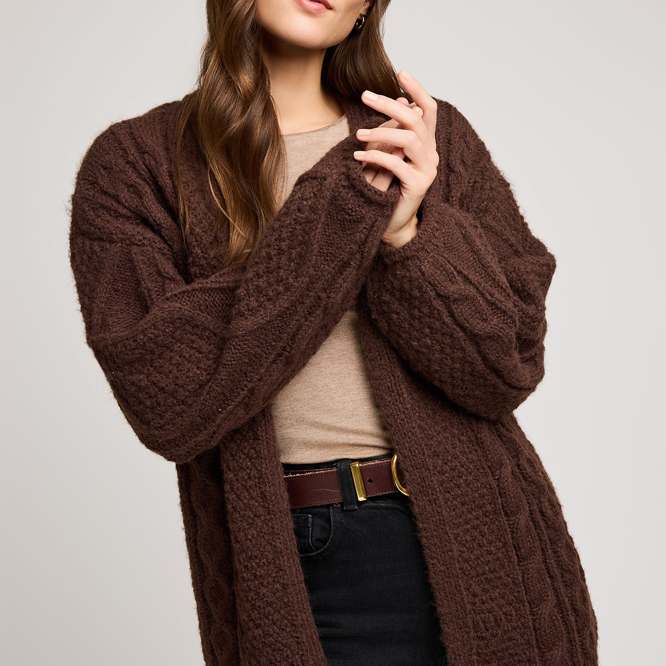 GENTLE FAWN BETTY CARDIGAN - CHOCOLATE