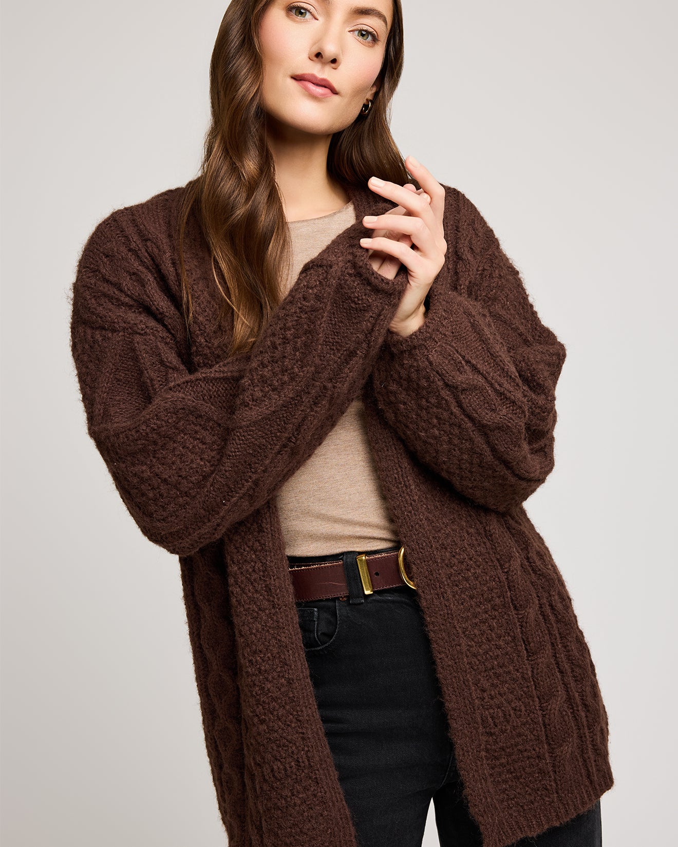 GENTLE FAWN BETTY CARDIGAN - CHOCOLATE