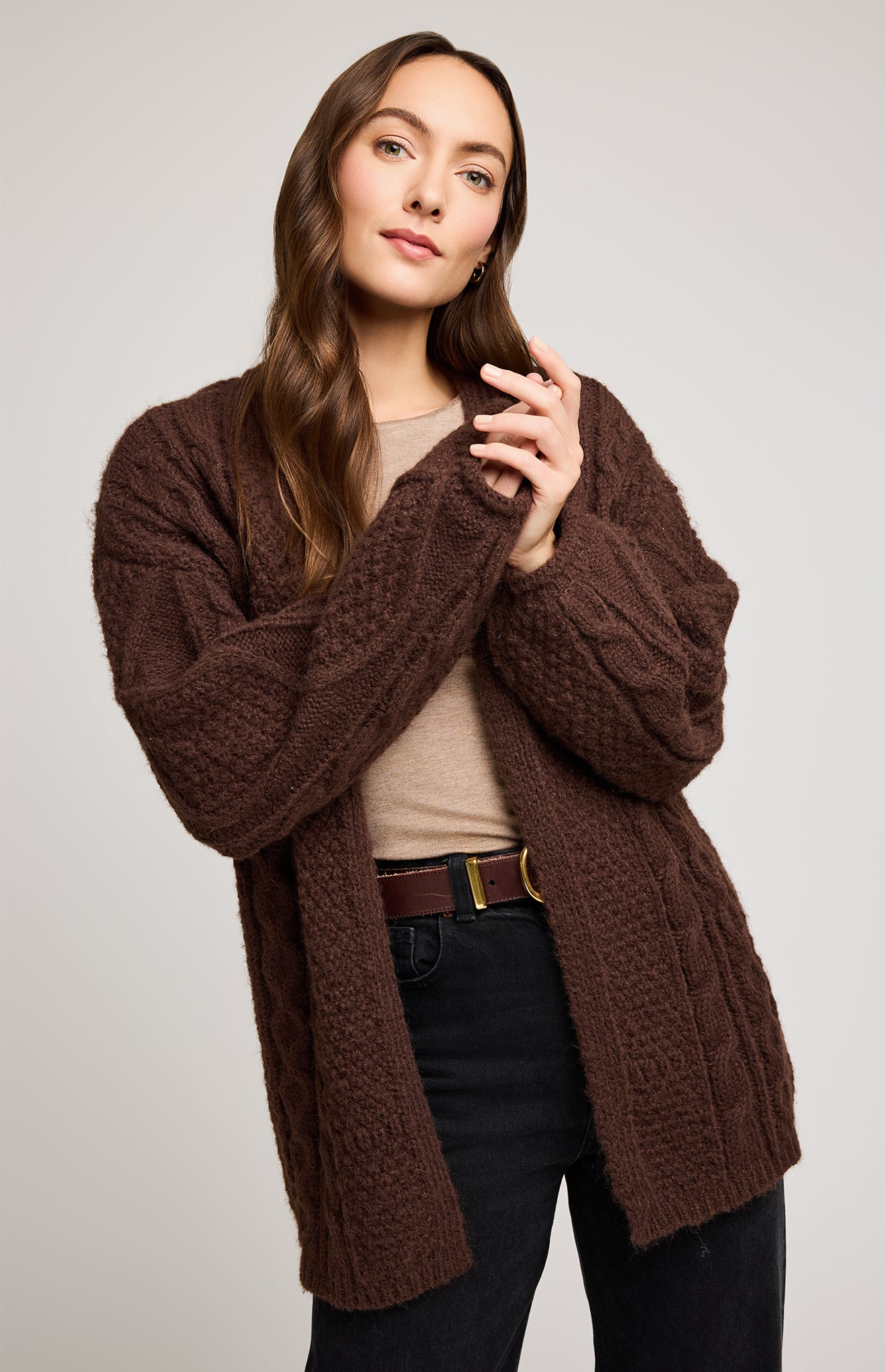 GENTLE FAWN BETTY CARDIGAN - CHOCOLATE