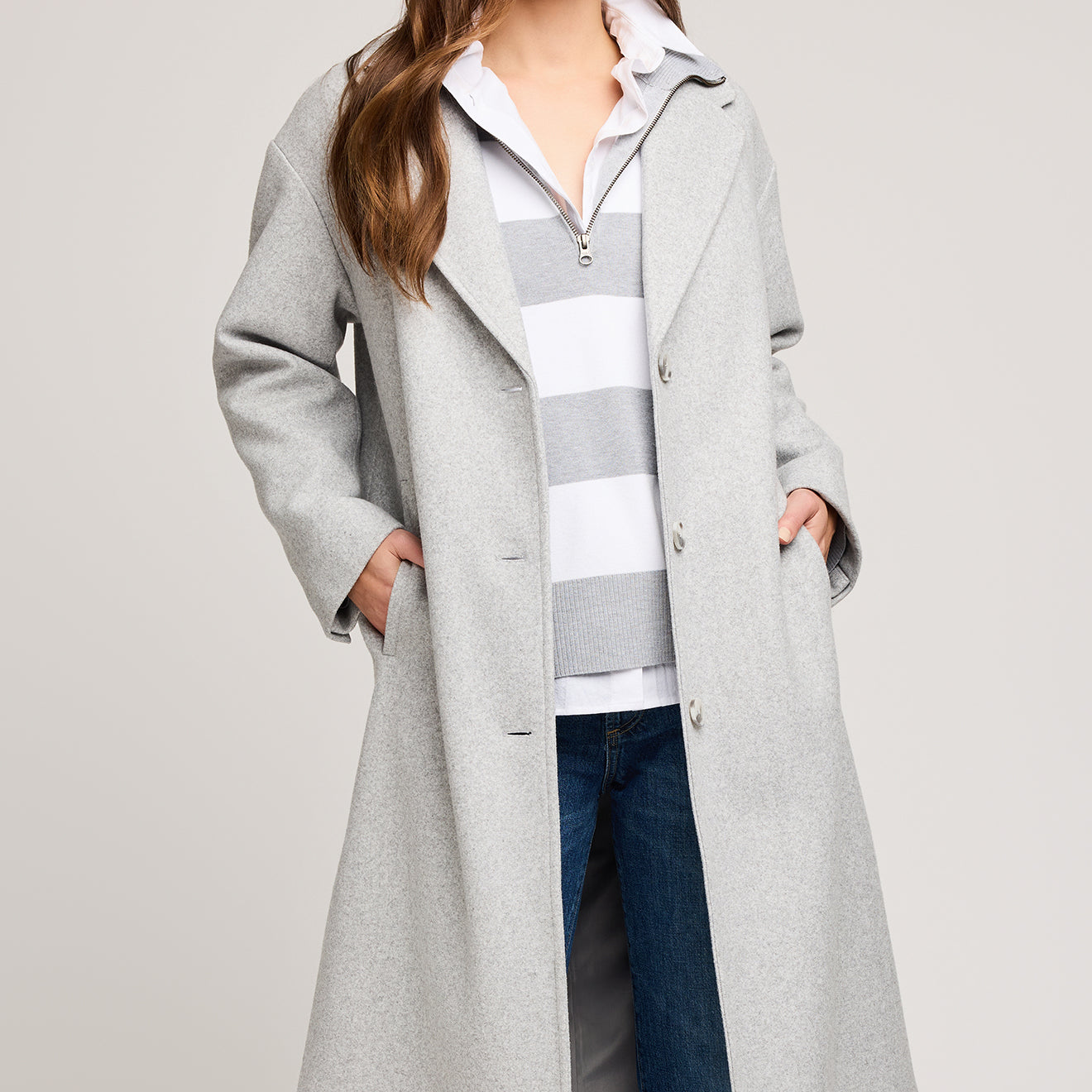 GENTLE FAWN AGATHA COAT - HEATHER GREY