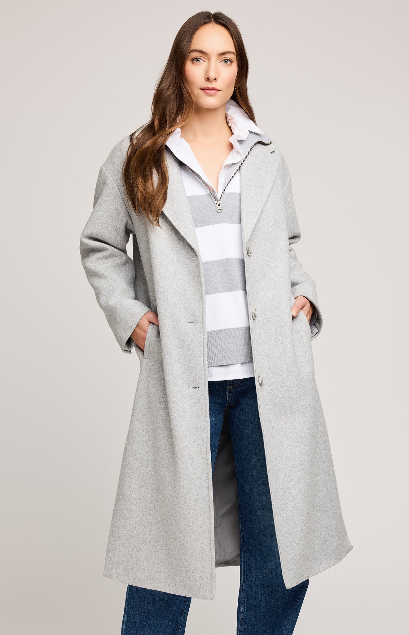 GENTLE FAWN AGATHA COAT - HEATHER GREY