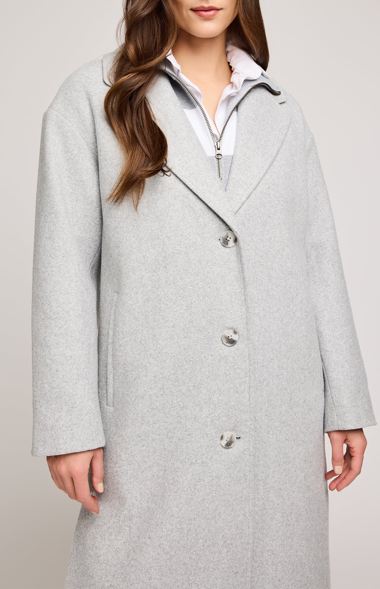 GENTLE FAWN AGATHA COAT - HEATHER GREY