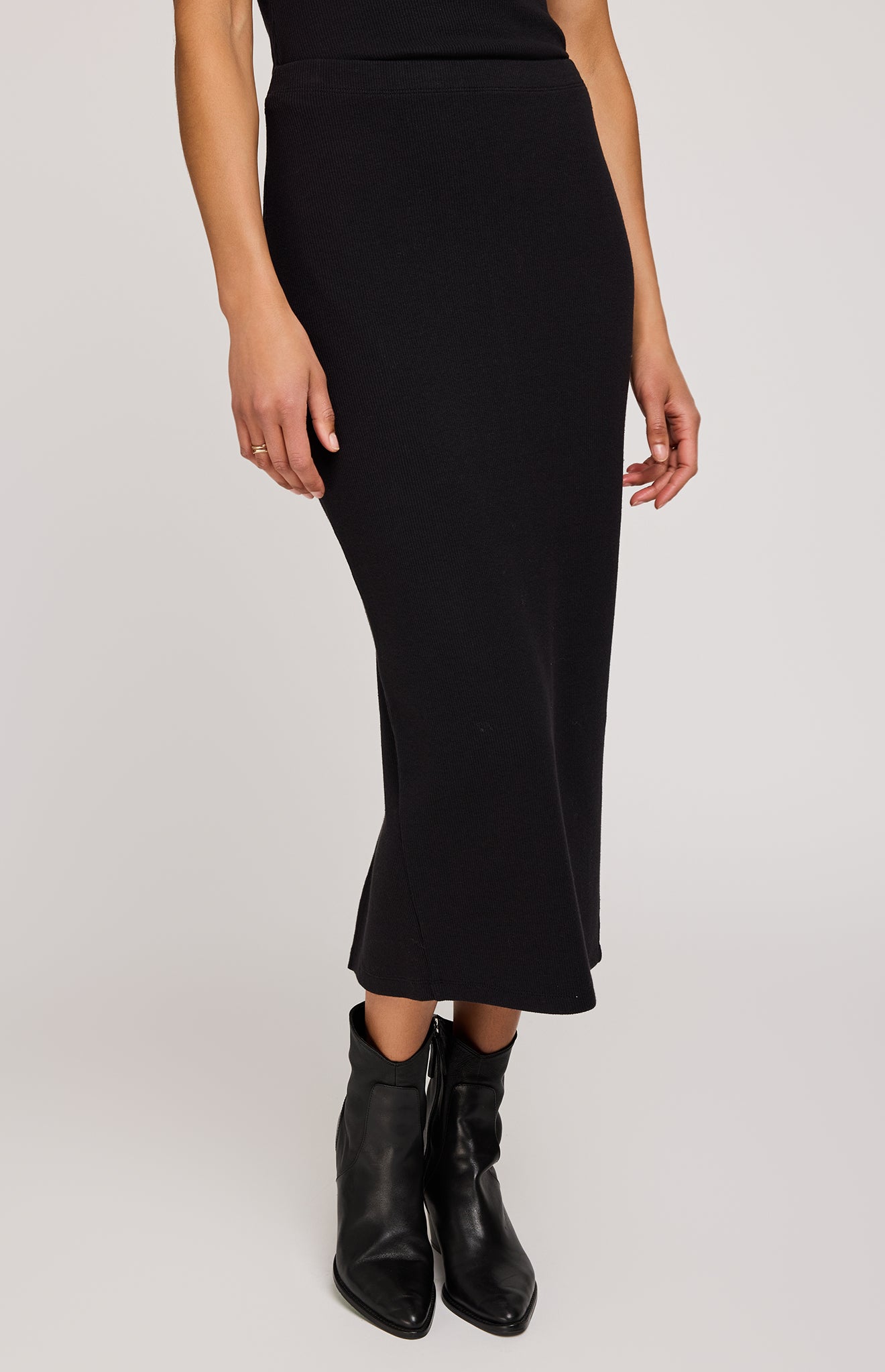 GENTLE FAWN CATALINA RIBBED SKIRT - BLACK