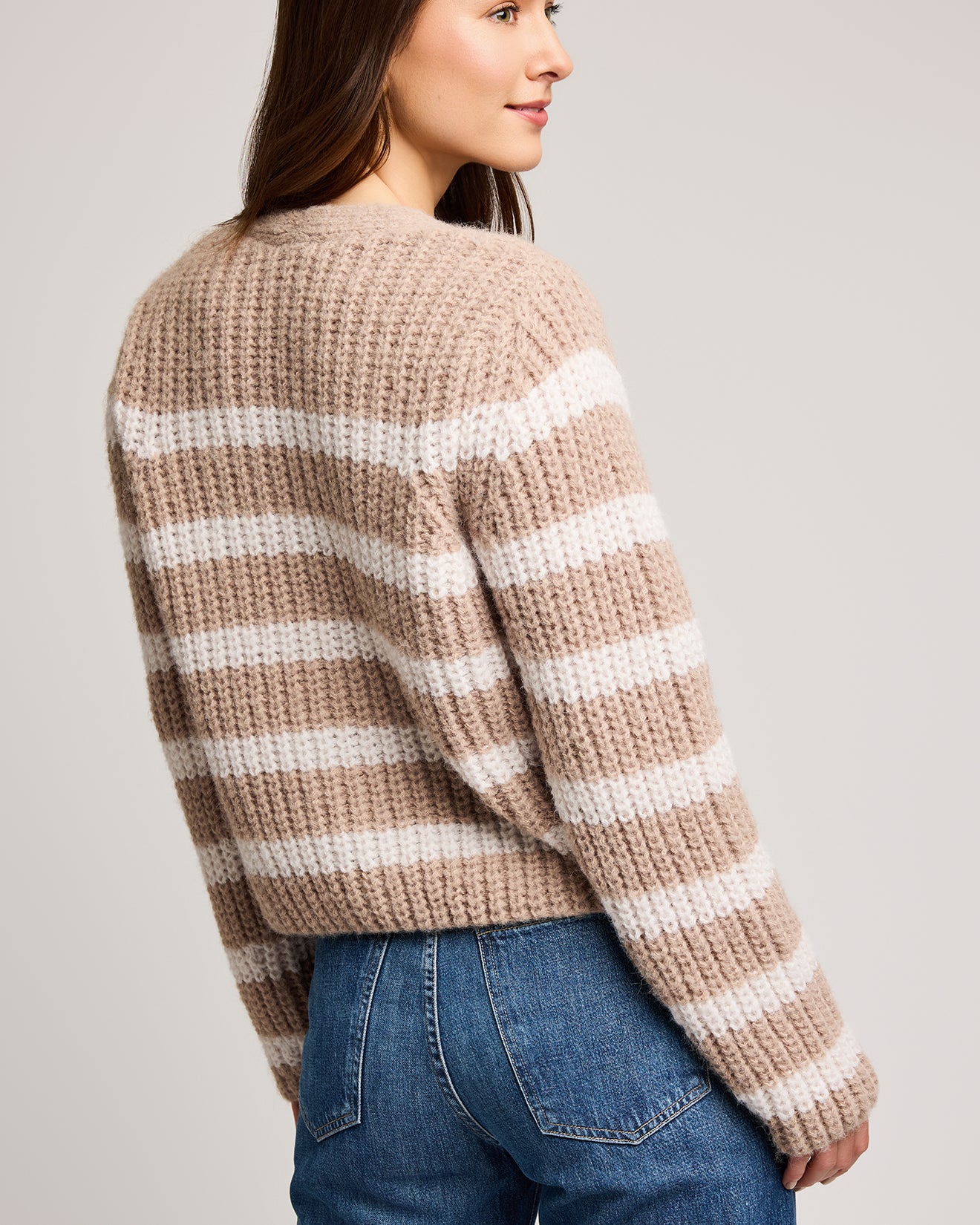 GENTLE FAWN MELANIE CARDIGAN - OAT STRIPE
