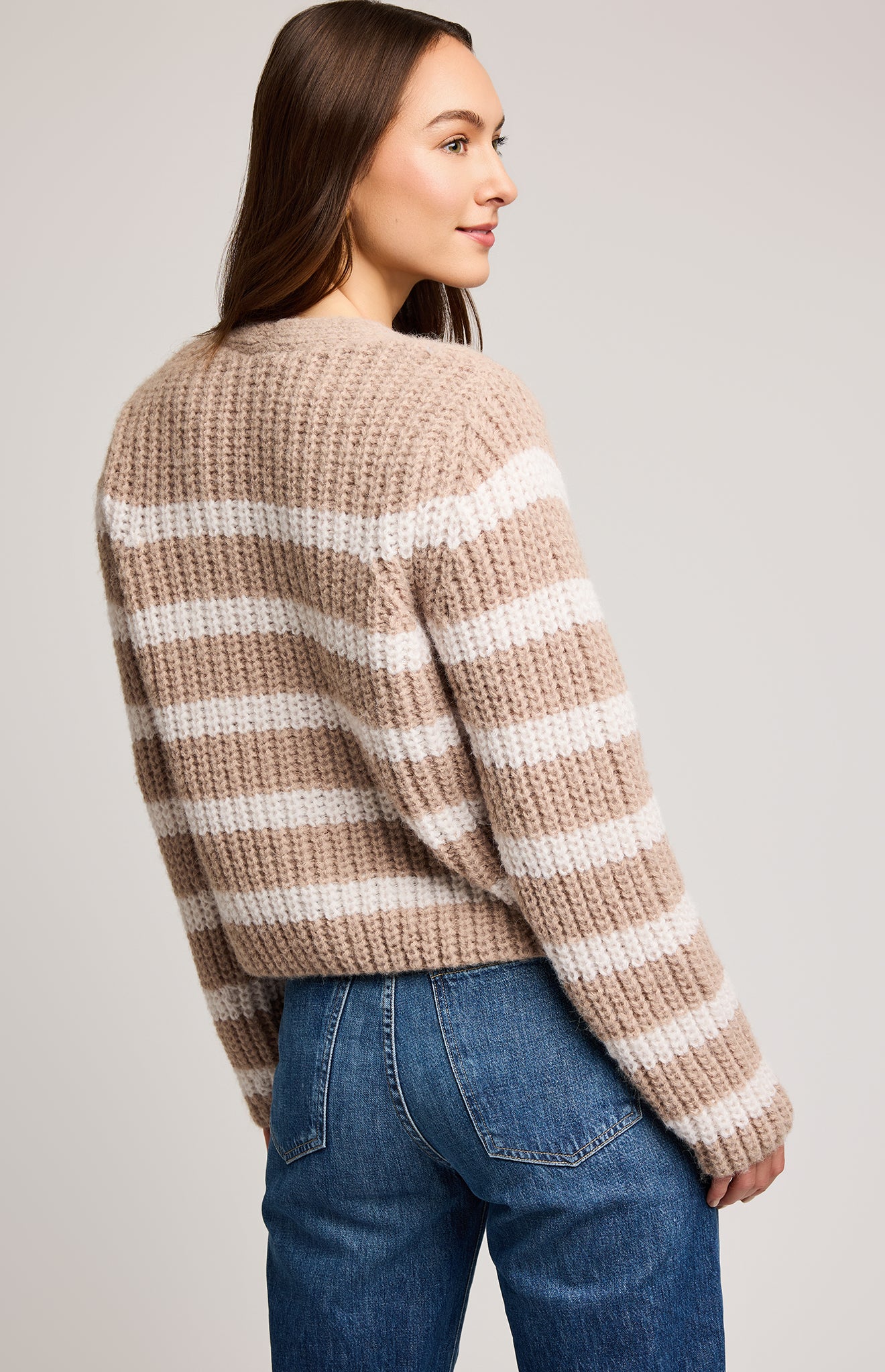 GENTLE FAWN MELANIE CARDIGAN - OAT STRIPE