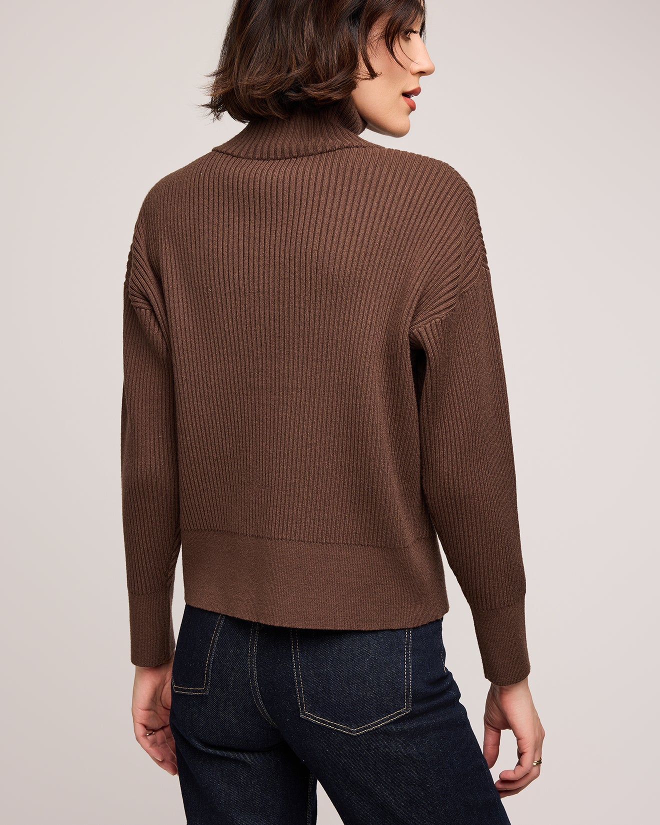 GENTLE FAWN HOPE ZIP SWEATER - JAVA