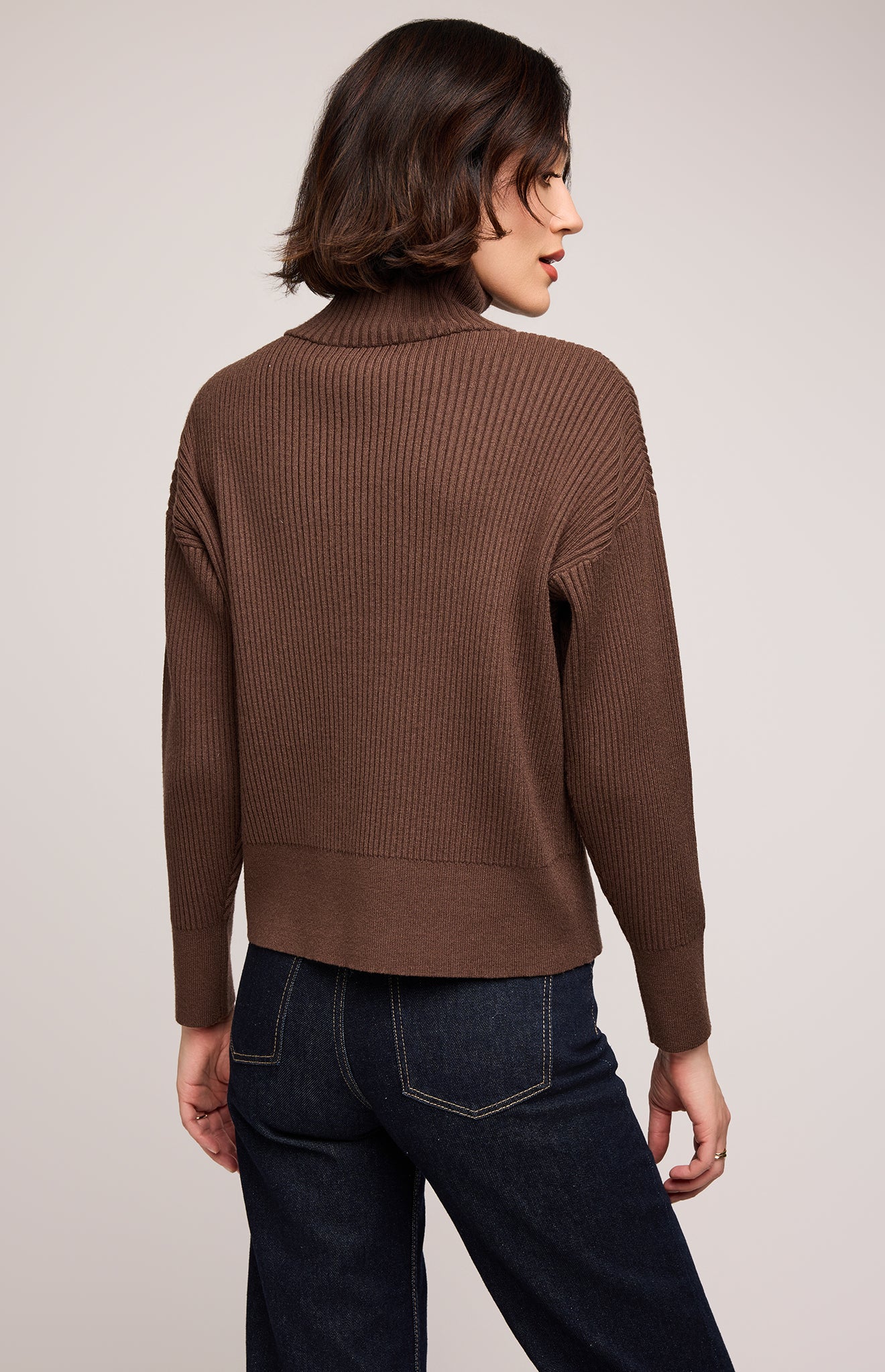GENTLE FAWN HOPE ZIP SWEATER - JAVA