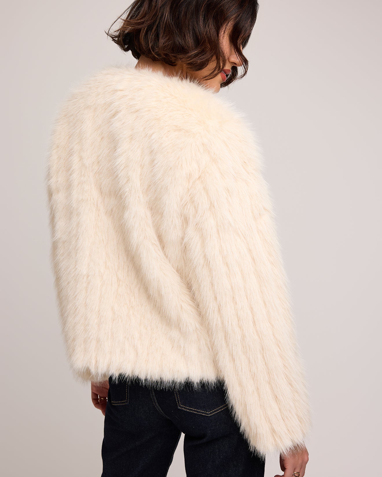 GENTLE FAWN UMA FAUX FUR JACKET - BONE