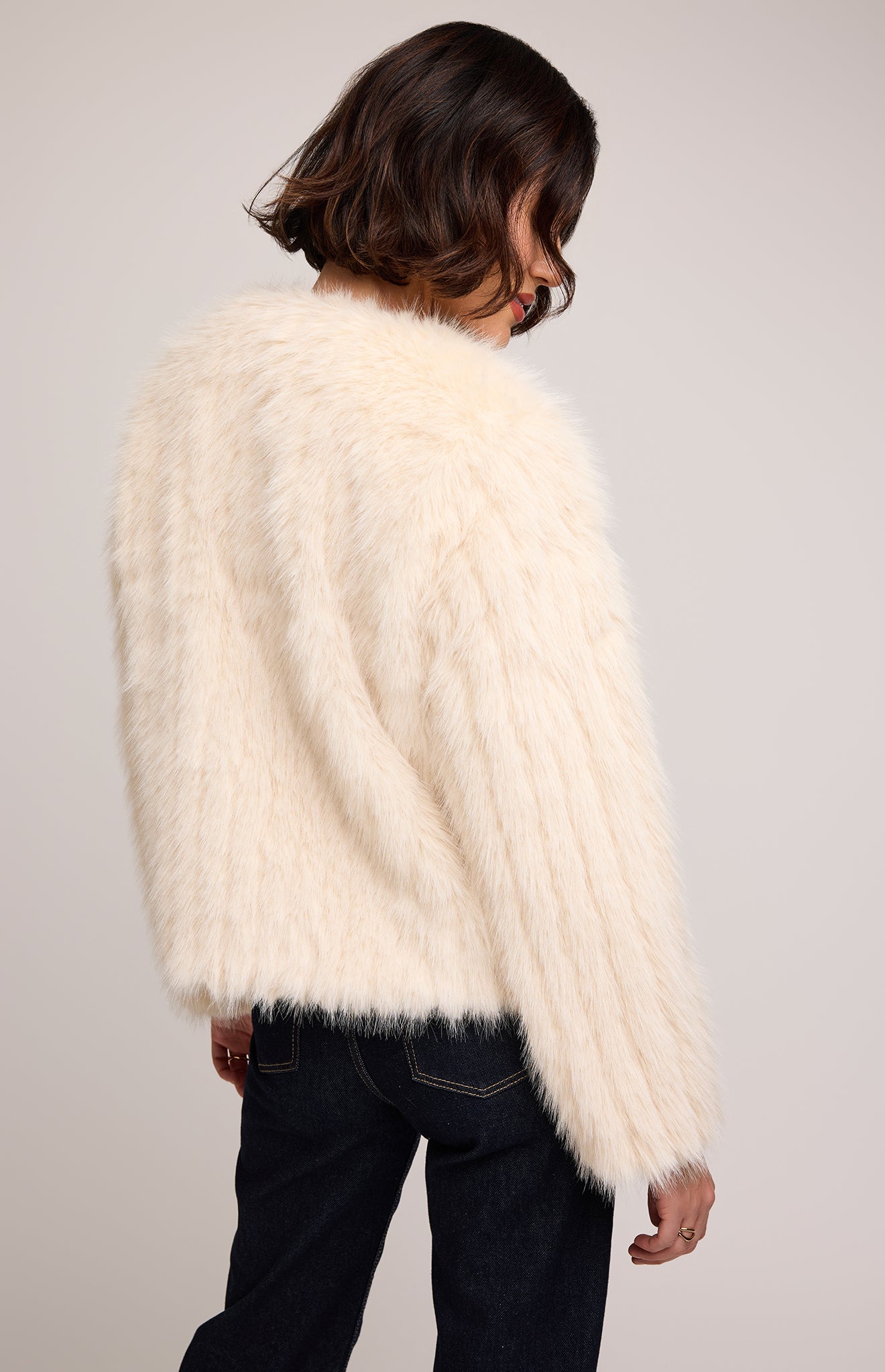 GENTLE FAWN UMA FAUX FUR JACKET - BONE