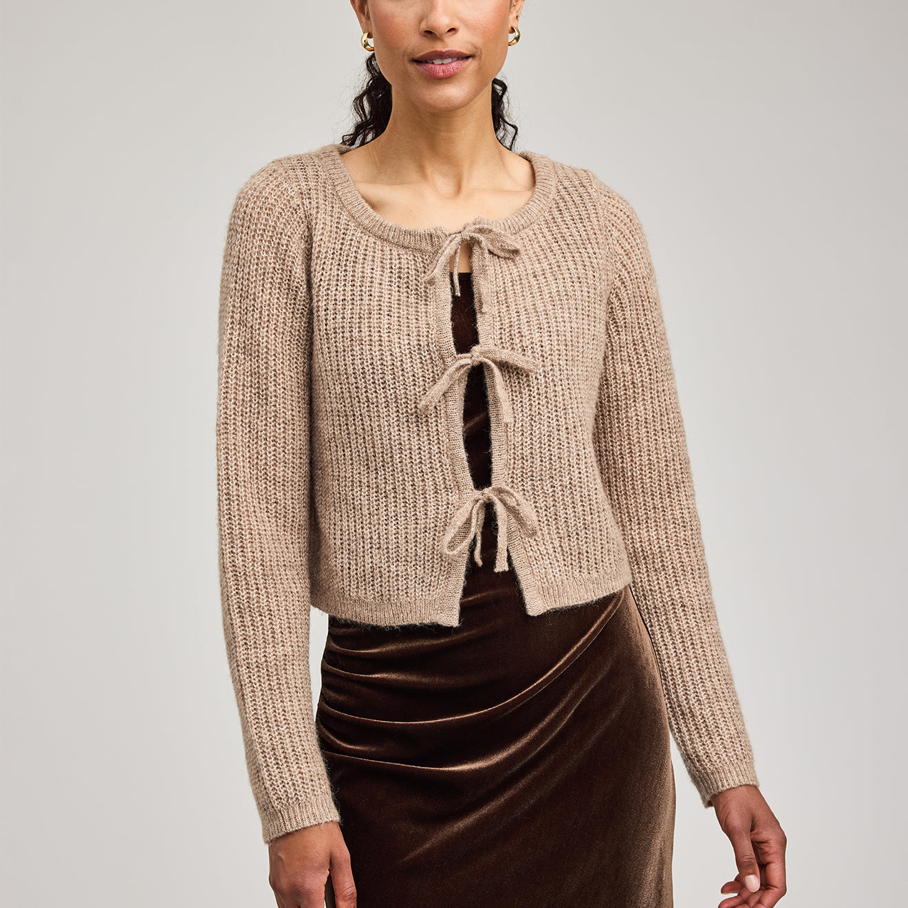 GENTLE FAWN SHAYLA TIE CARDIGAN - HEATHER DOE