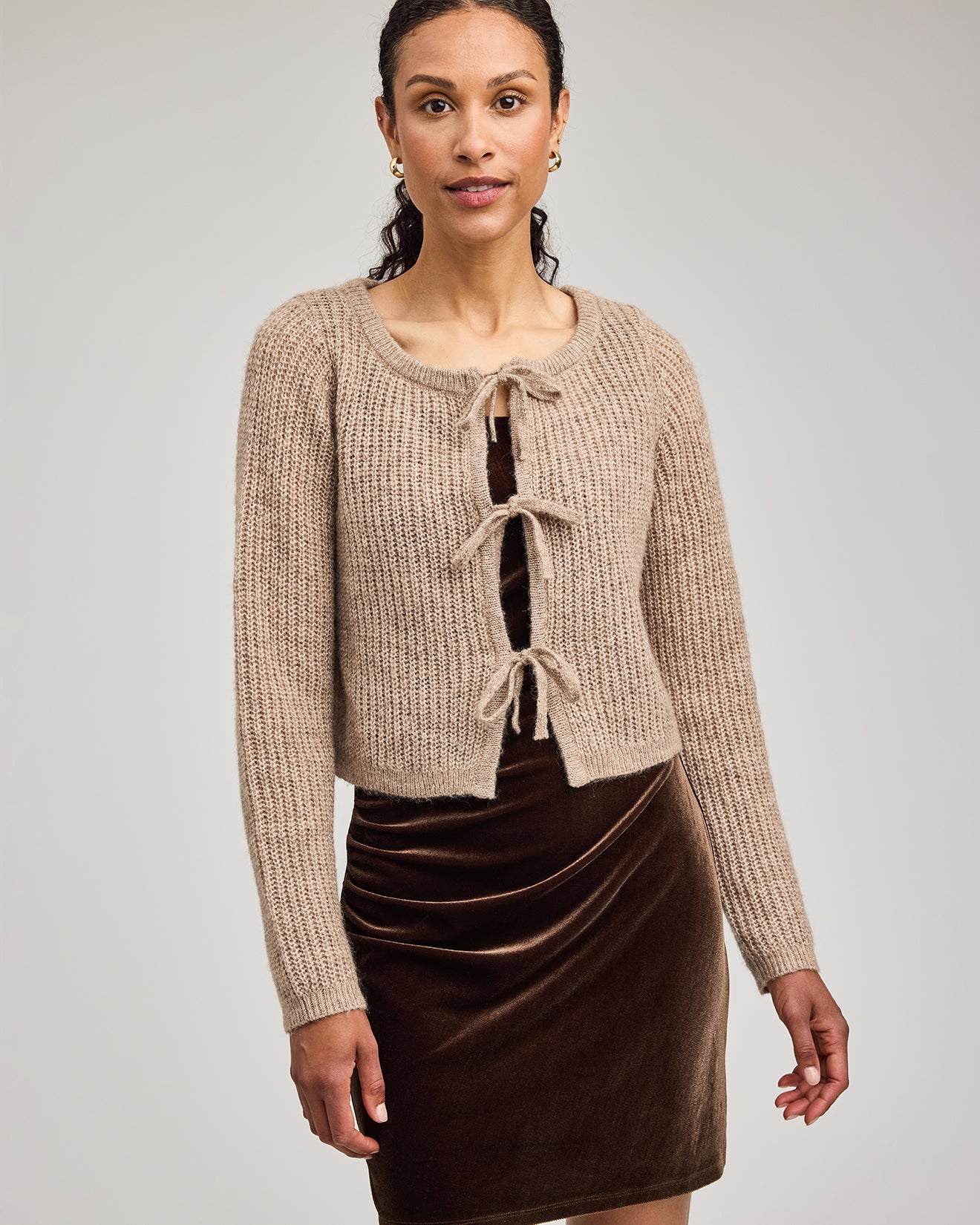 GENTLE FAWN SHAYLA TIE CARDIGAN - HEATHER DOE