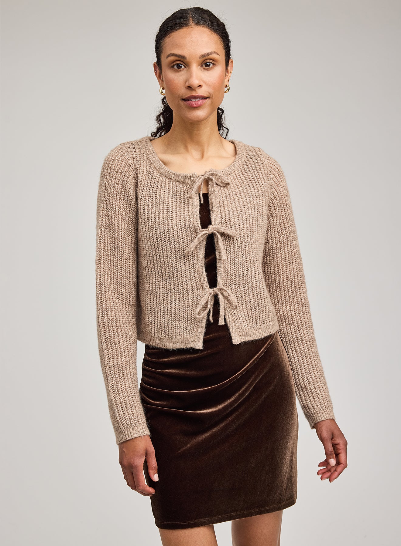 GENTLE FAWN SHAYLA TIE CARDIGAN - HEATHER DOE