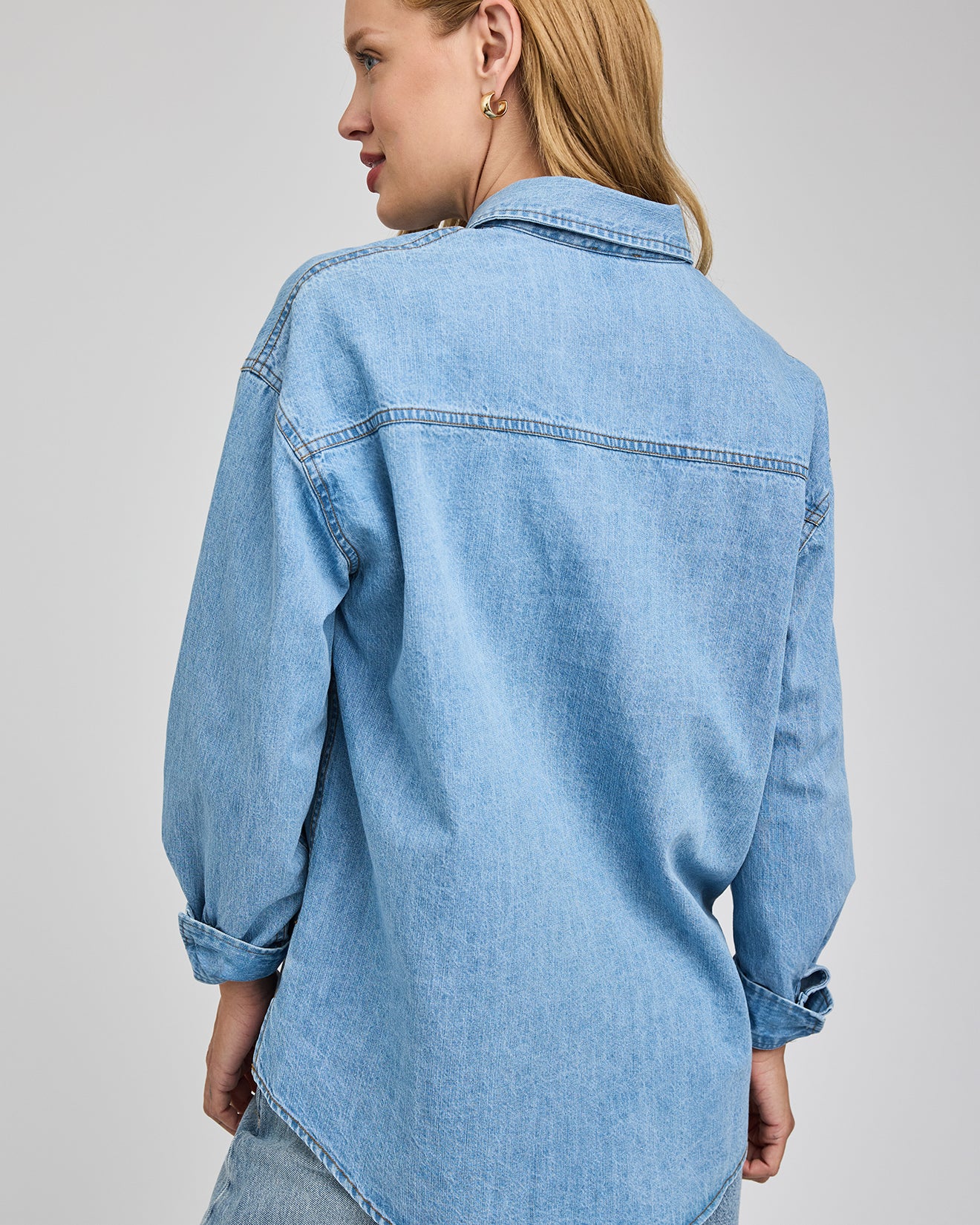 GENTLE FAWN WHITNEY DENIM BUTTON DOWN - LIGHT WASH