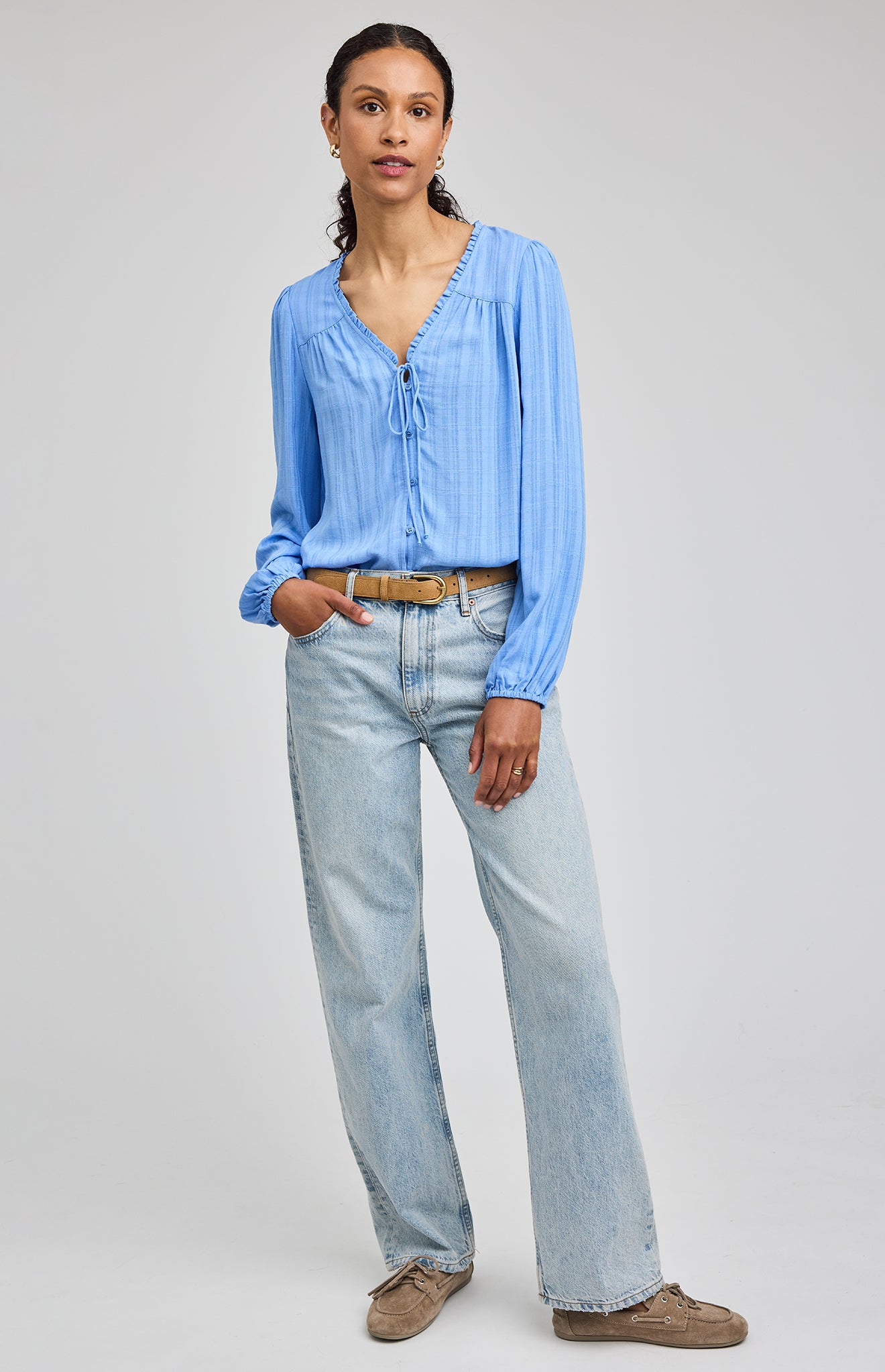 GENTLE FAWN VANESSA BLOUSE - BLUEBELL