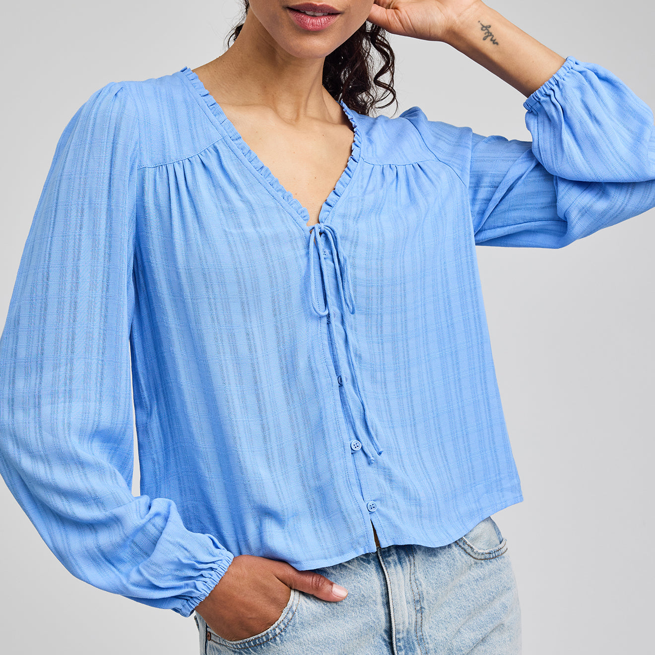 GENTLE FAWN VANESSA BLOUSE - BLUEBELL