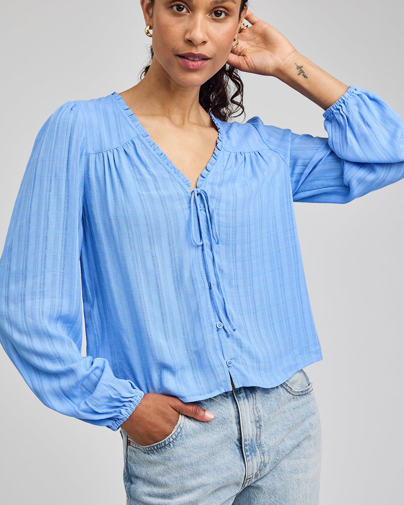 GENTLE FAWN VANESSA BLOUSE - BLUEBELL