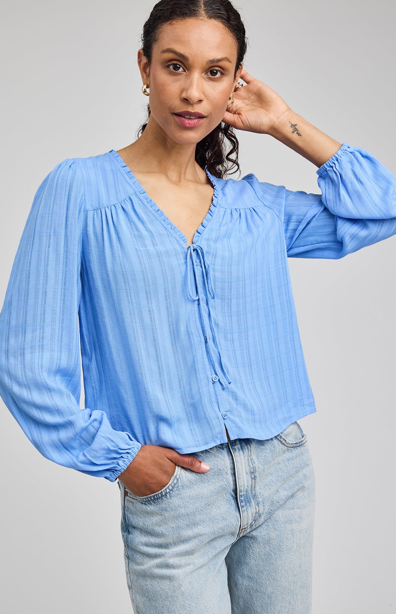 GENTLE FAWN VANESSA BLOUSE - BLUEBELL