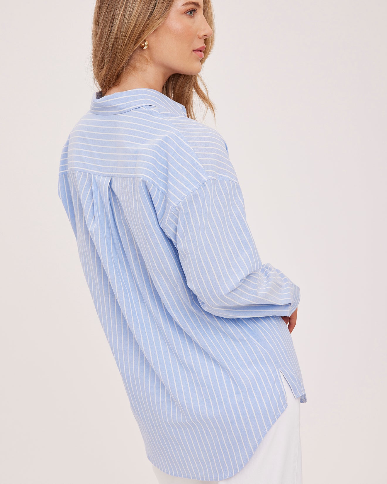GENTLE FAWN ORLANDO BUTTON DOWN - SKY STRIPE