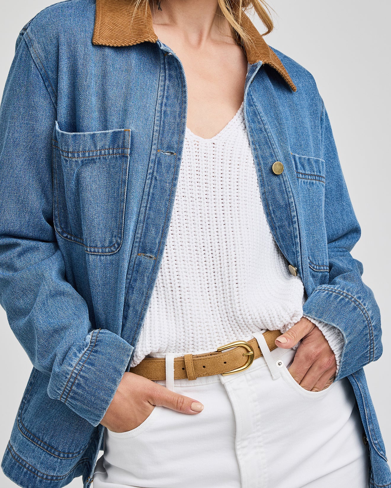 GENTLE FAWN FLYNN BARN JACKET - LIGHT WASH