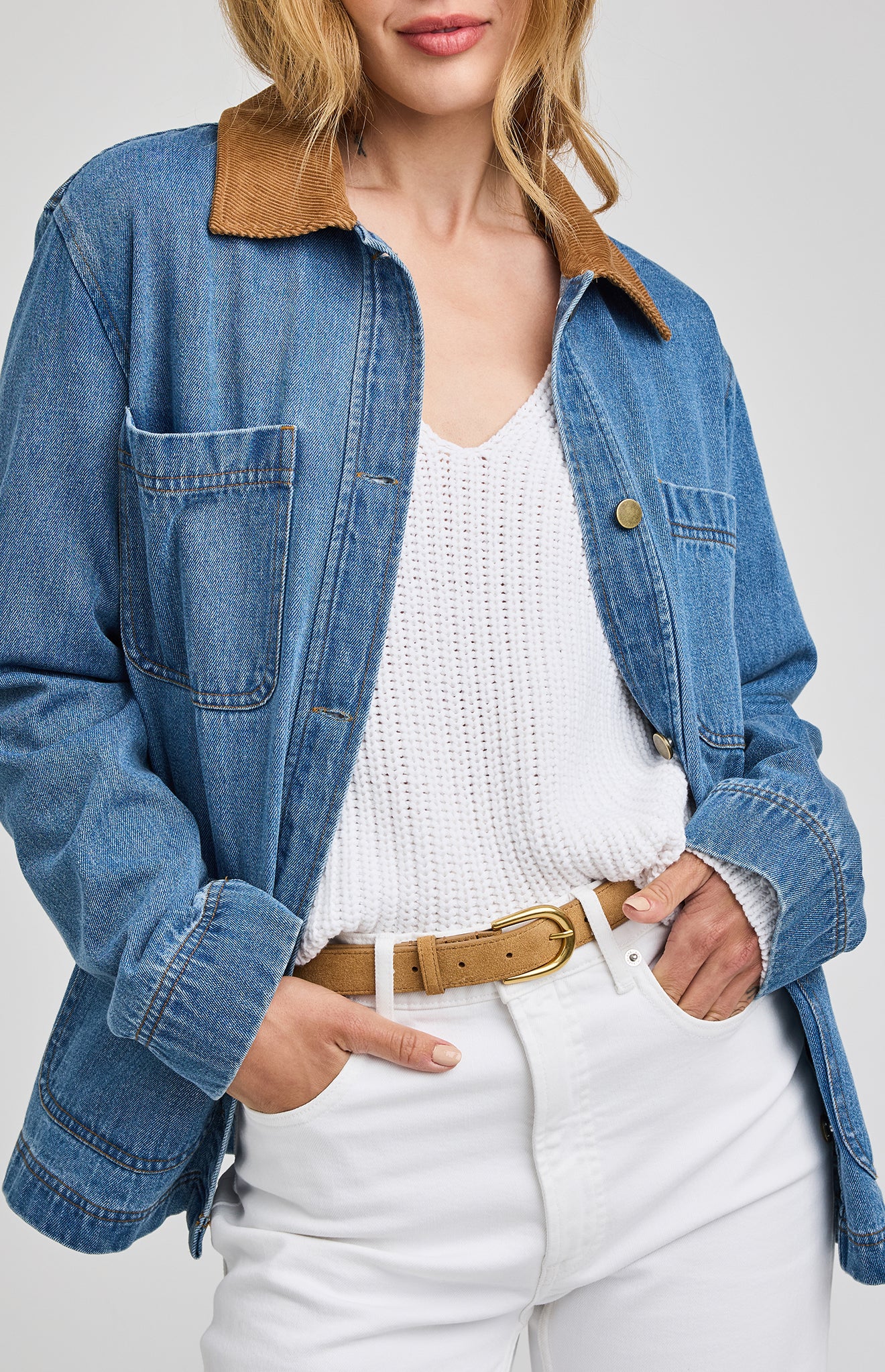 GENTLE FAWN FLYNN BARN JACKET - LIGHT WASH