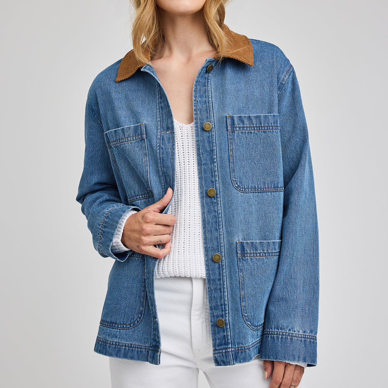 GENTLE FAWN FLYNN BARN JACKET - LIGHT WASH