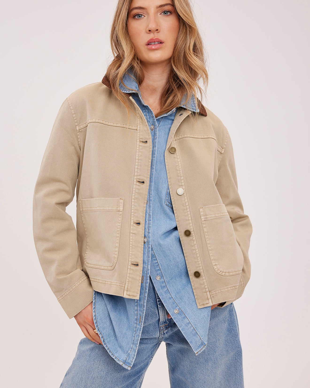 GENTLE FAWN ARCHER CROPPED BARN JACKET - TAN