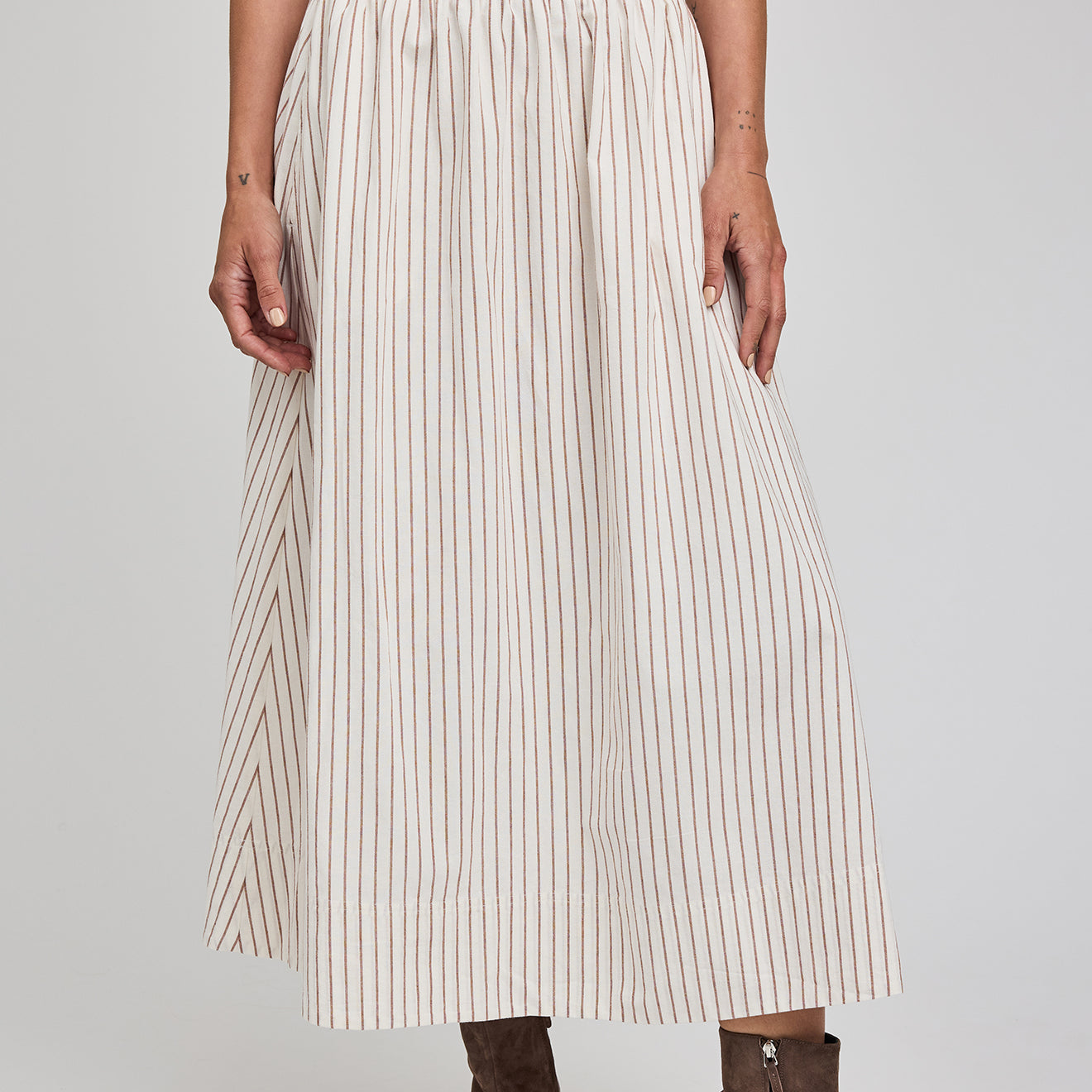 GENTLE FAWN WILHELMINA SKIRT - CREAM STRIPE