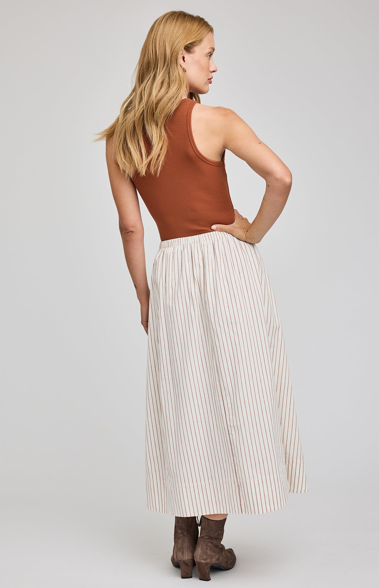 GENTLE FAWN WILHELMINA SKIRT - CREAM STRIPE
